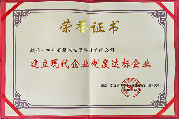 建立现代企业制度达标...